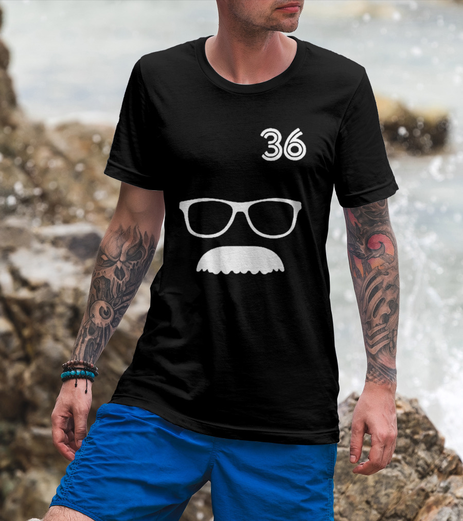 Trending Jays Fans Wearing 36 Davis Schneider Glasses And Moustache T-Shirt