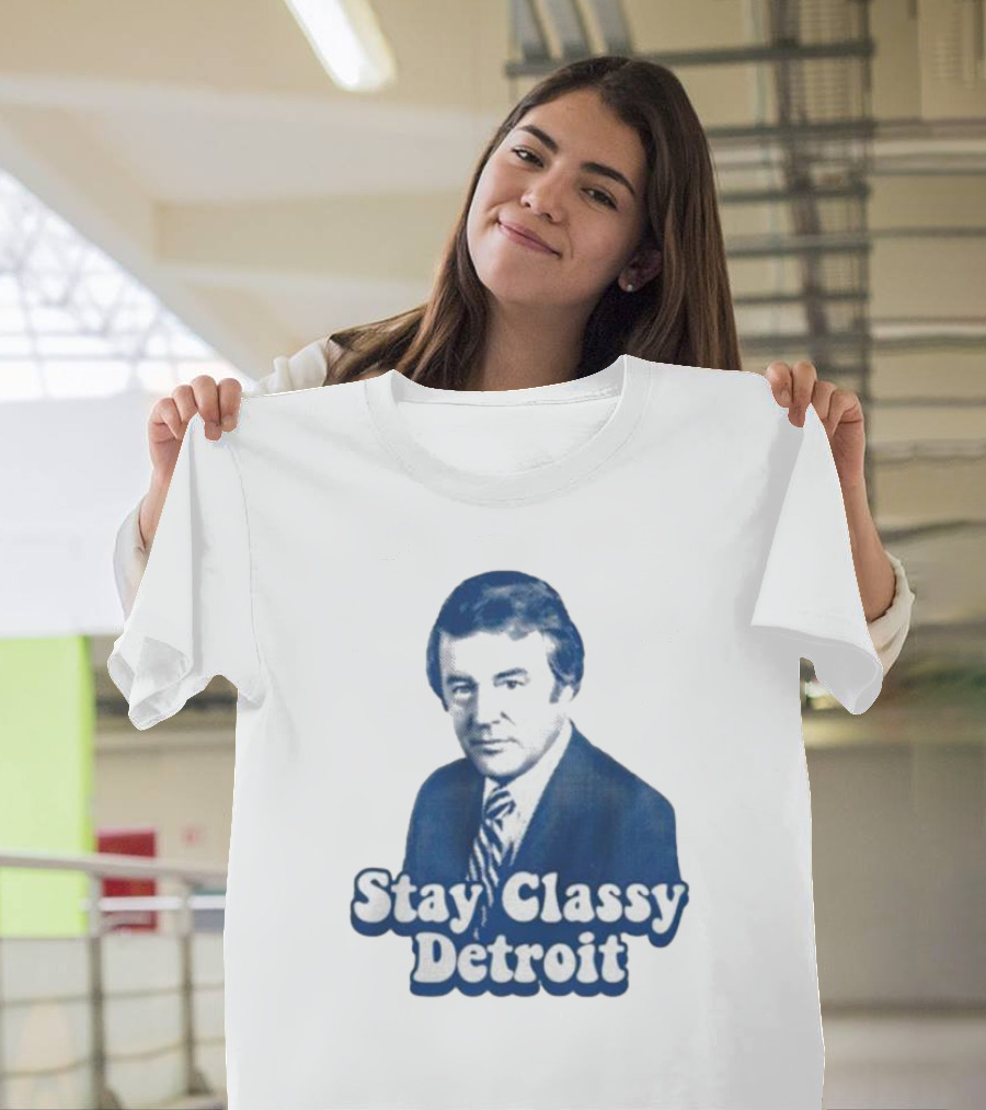 Stay Classy Detroit Vintage Bill Bonds Image T-Shirt