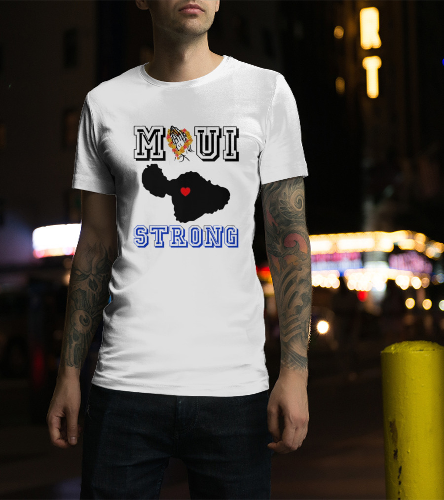 Maui Strong Support Hawaiian Island Lahaina Sunset Summer T-Shirt