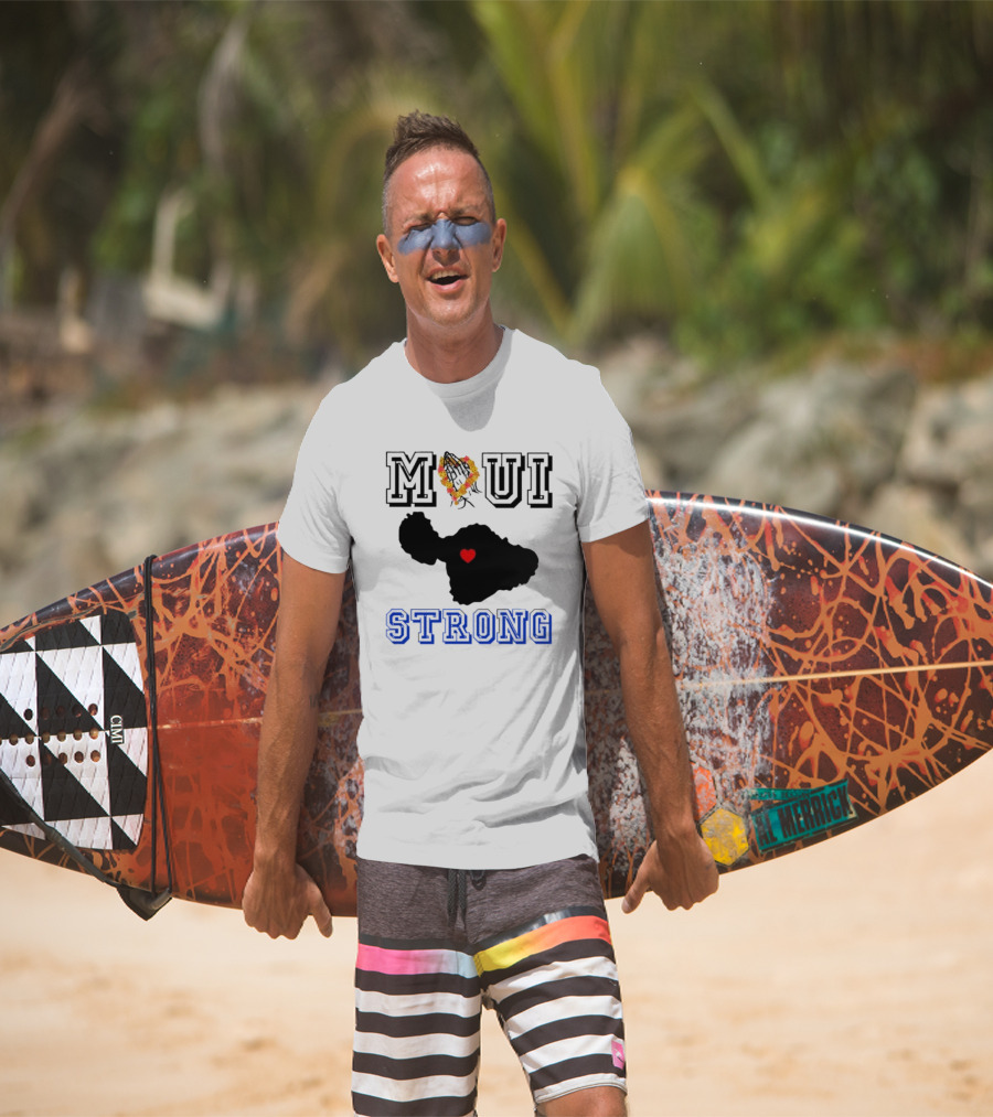 Maui Strong Support Hawaiian Island Lahaina Sunset Summer T-Shirt