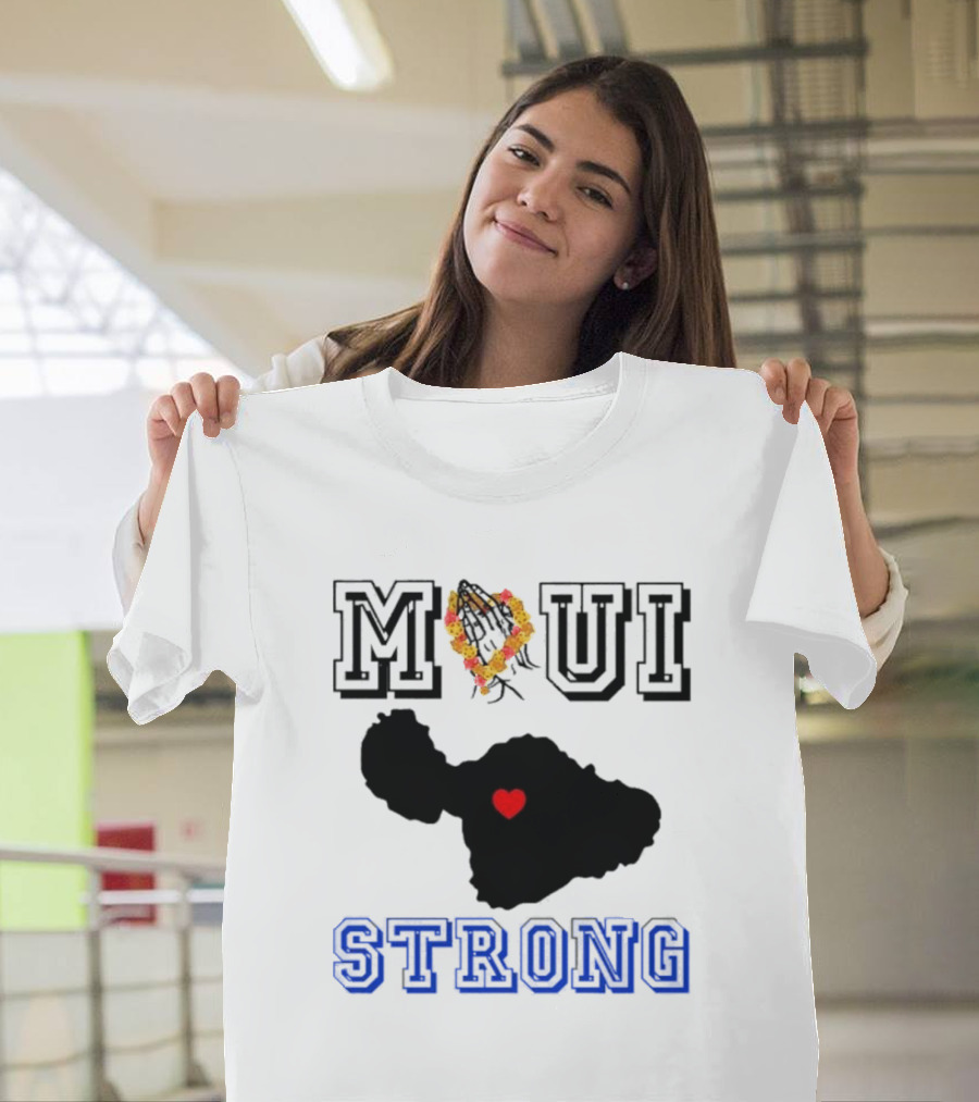 Maui Strong Support Hawaiian Island Lahaina Sunset Summer T-Shirt