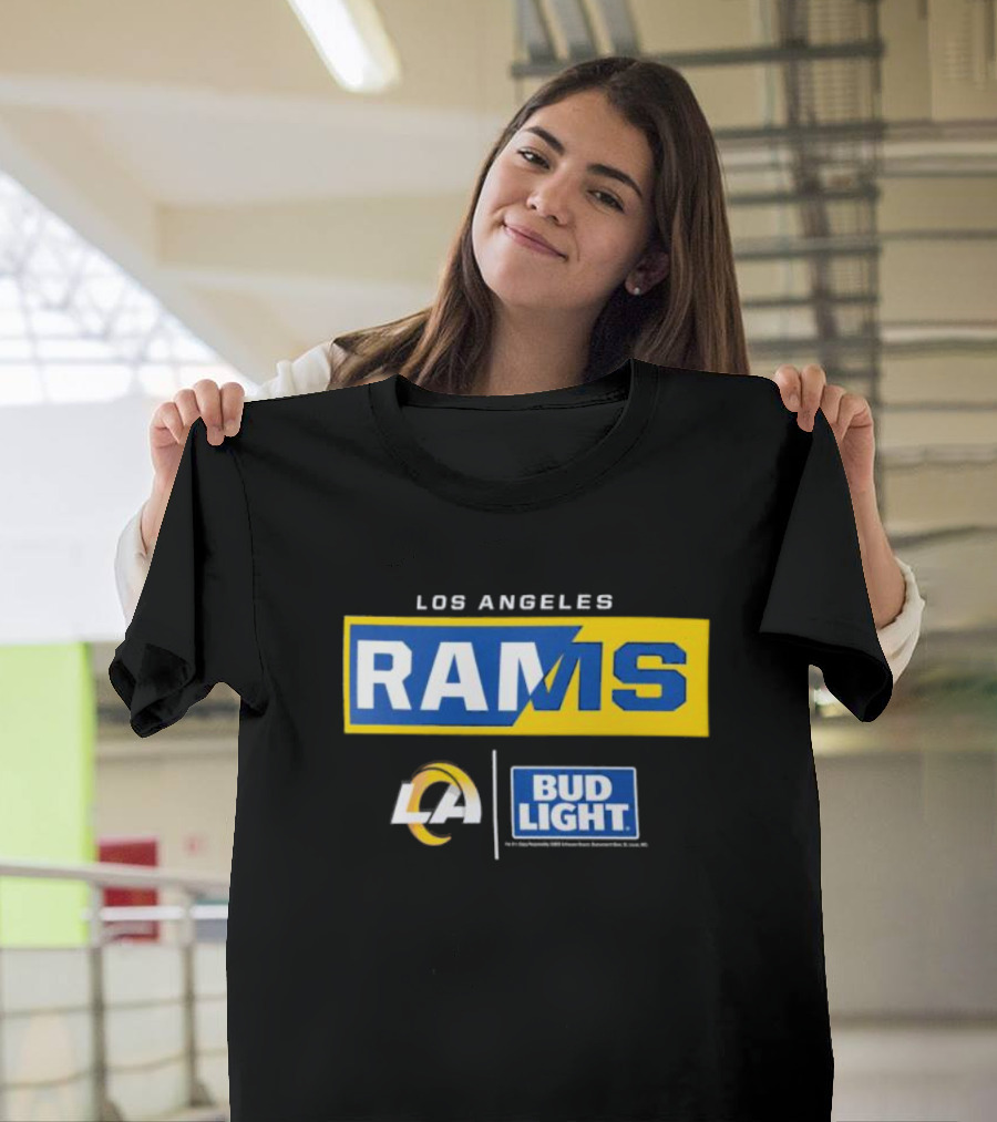 Los Angeles Rams LA Bud Light NFL Collaboration T-Shirt