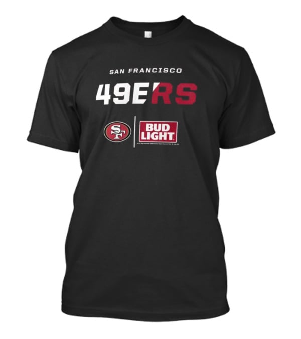San Francisco 49ers Bud Light NFL Collaboration T-Shirt