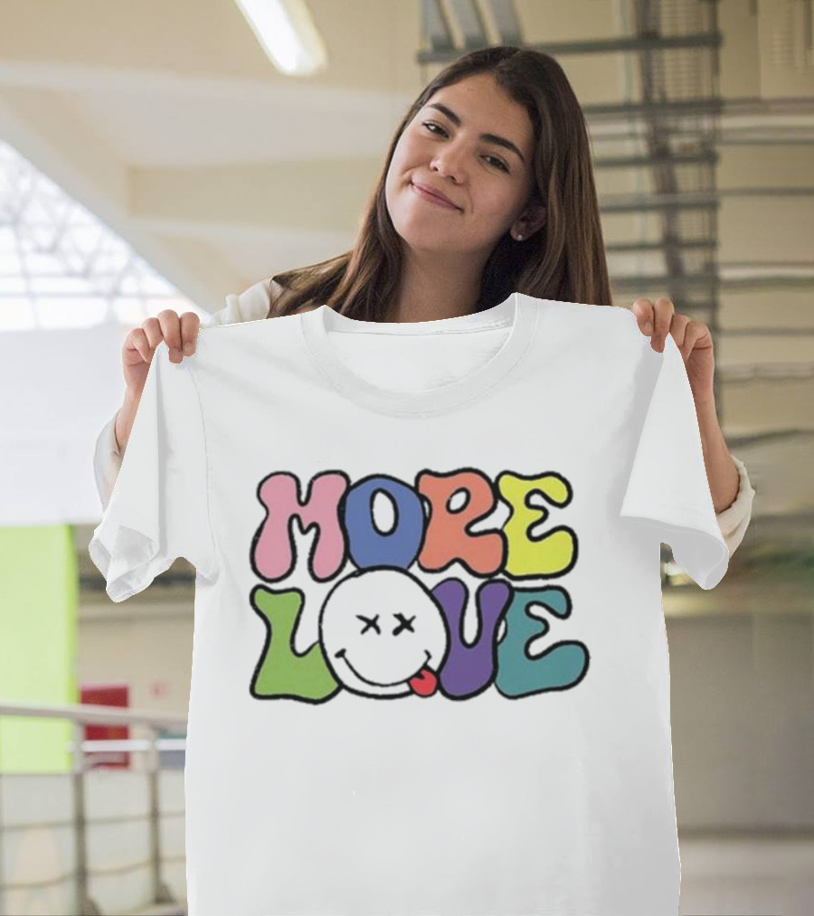 Wizkid More Love Colorful Groovy Smiley Mood T-Shirt
