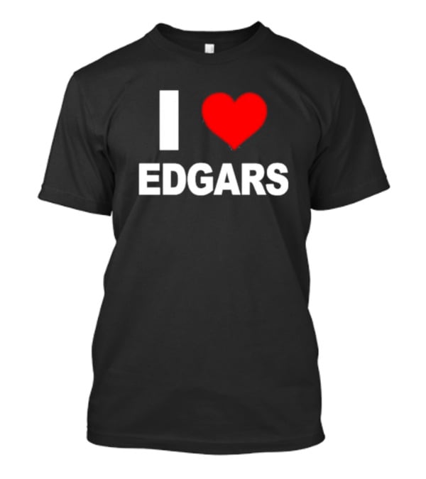 Ellaloca I Love Edgars Bold Red Heart T-Shirt