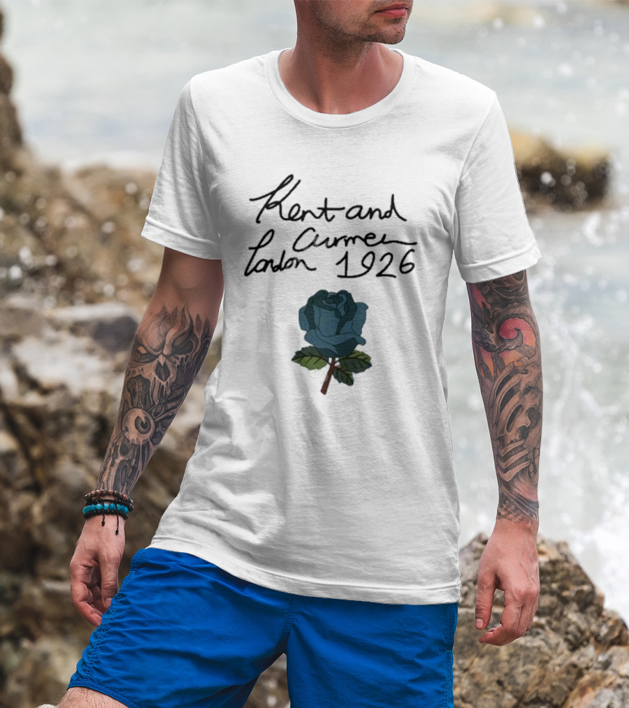 Kent And Curwen London 1926 Blue Rose T-Shirt
