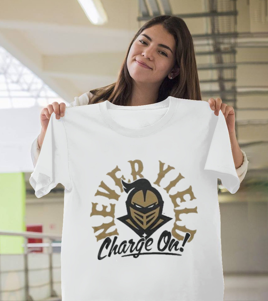 Never Yield UCF Knights Charge On T-Shirt