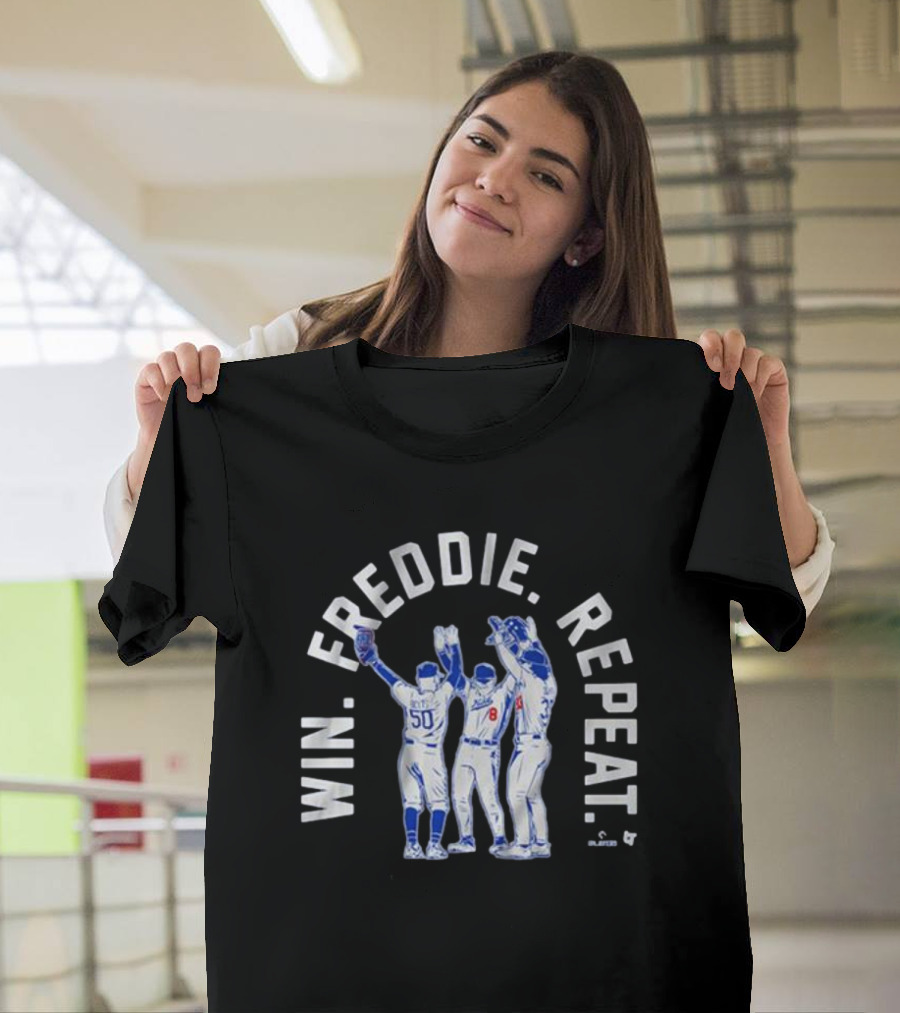 WIN. FREDDIE. REPEAT. Mookie Betts Players 50 8 T-Shirt