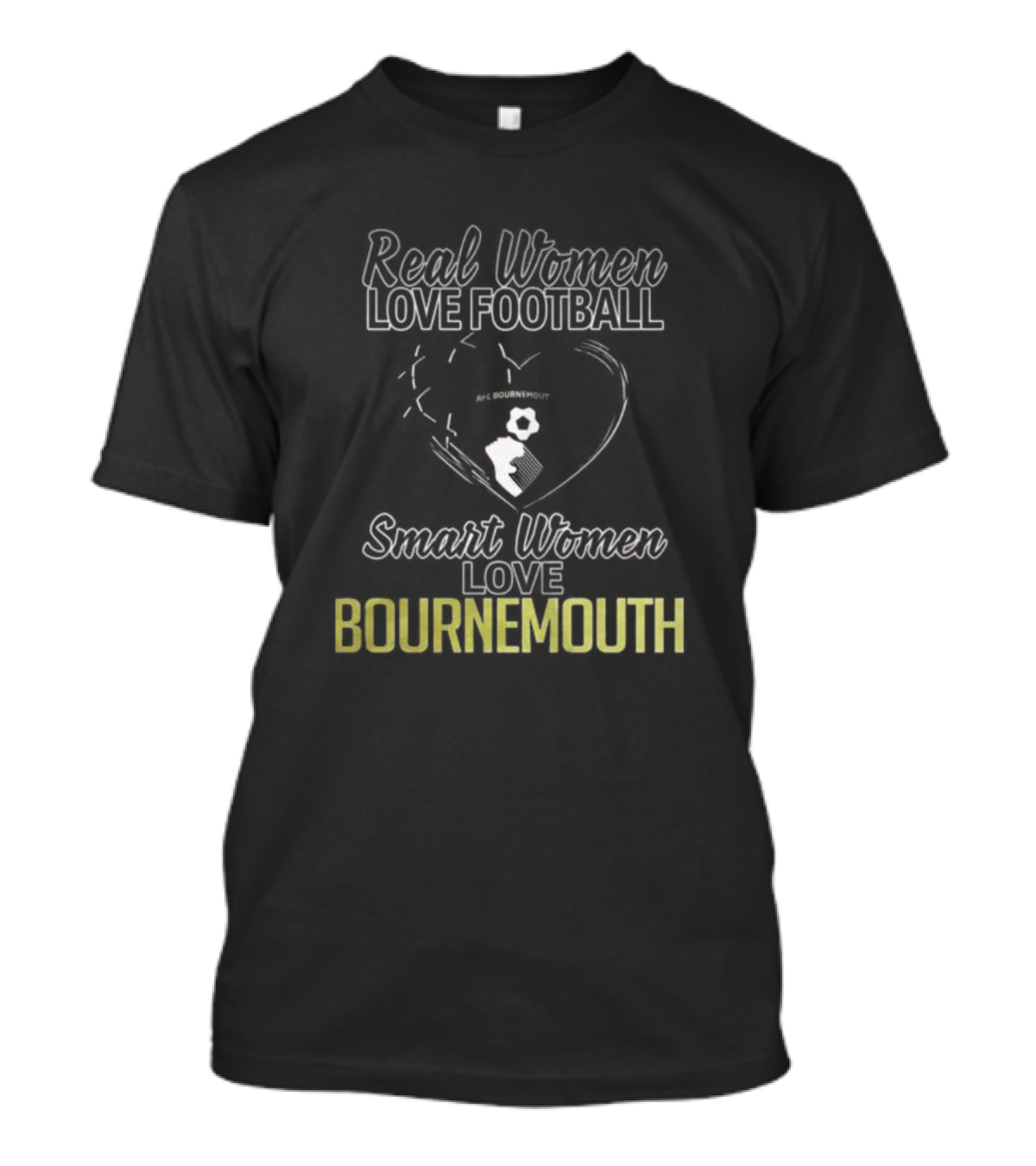 Real Women Love Football Smart Women Love AFC Bournemouth T-Shirt