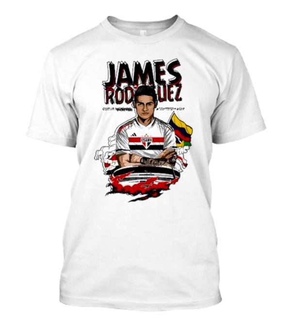 James Rodriguez Sao Paulo Football Colombia Flag T-Shirt
