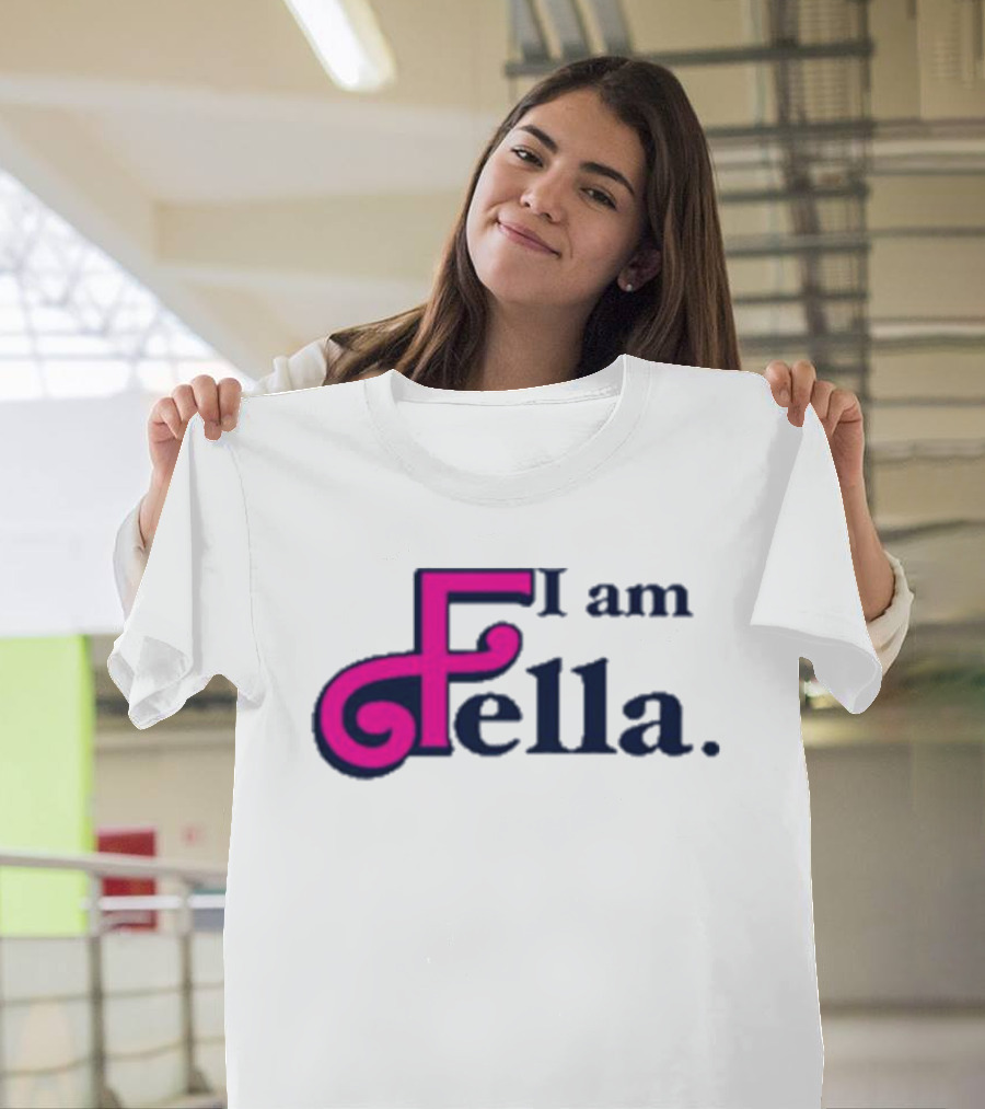 Nafo I Am Fella Bold Swirl Lettering T-Shirt