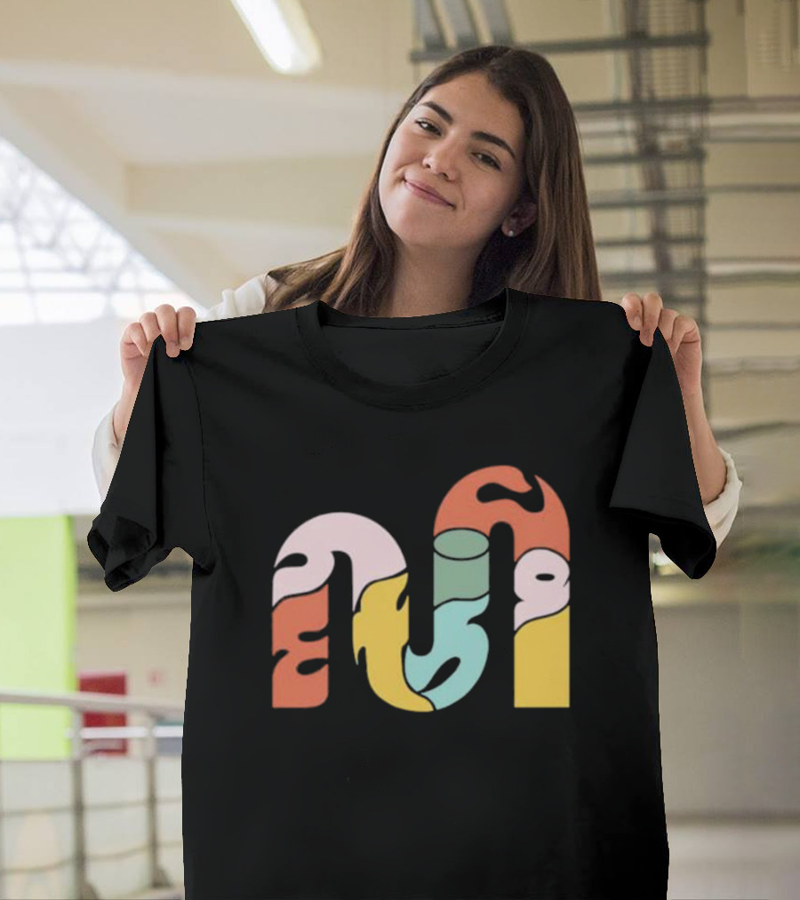Mythical Groove Psychedelic Colorful Typography T-Shirt