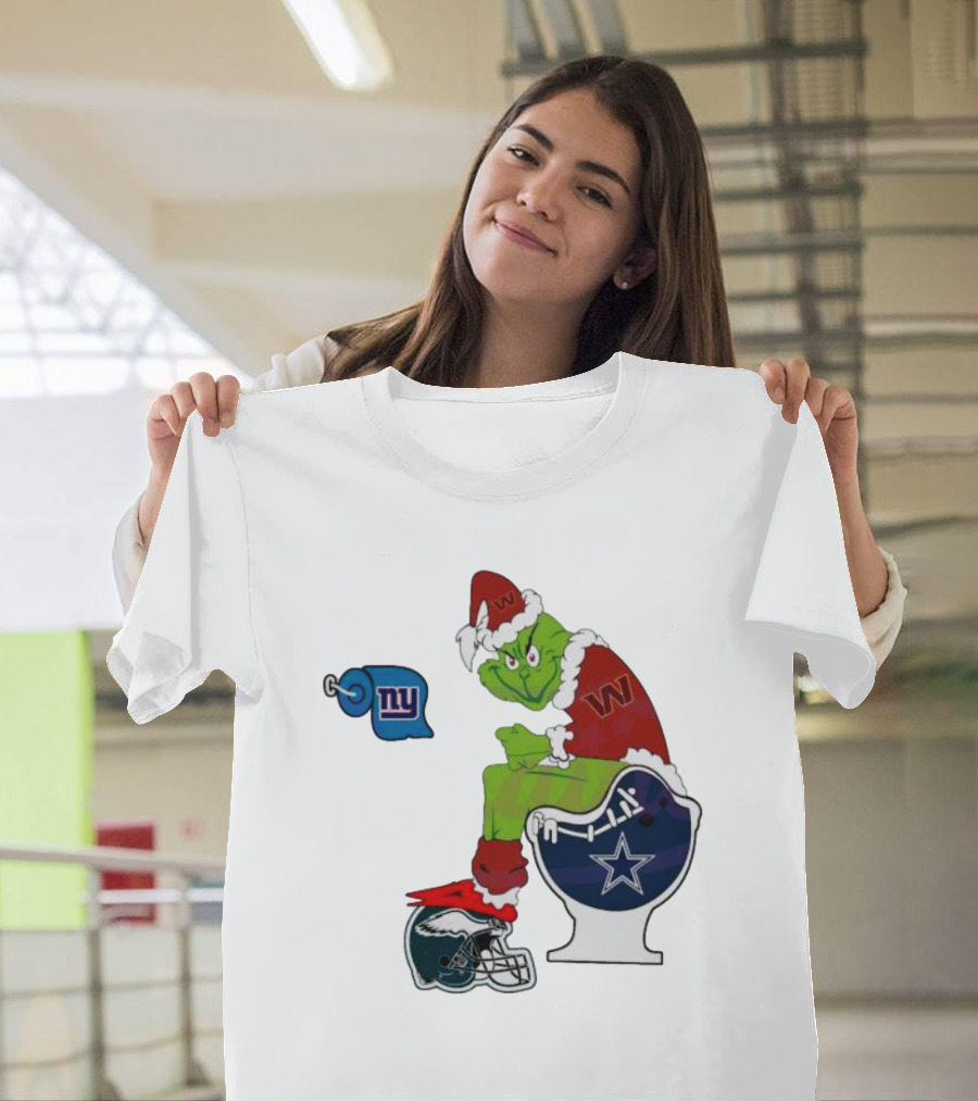 The Grinch New York Giants Dallas Cowboys Philadelphia Eagles Washington Commanders NFL Rivalry T-Shirt