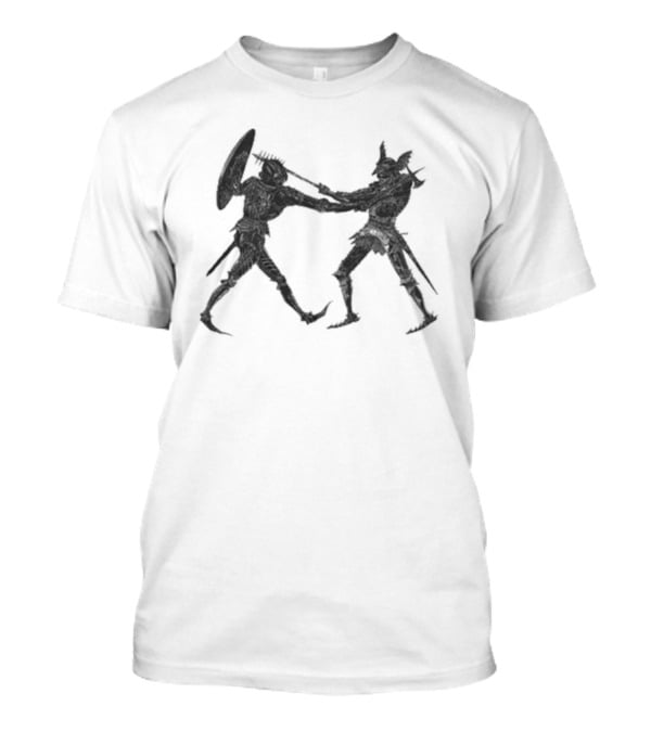 Night Shift Vivere Warrior Silhouettes Combat Scene T-Shirt