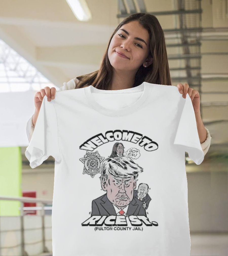 Welcome to Rice St Fulton County Jail Frko Got Em Sheriff Badge Comic T-Shirt