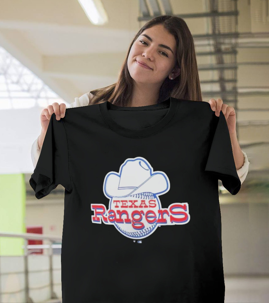 Texas Rangers Cooperstown Collection Cowboy Hat Baseball T-Shirt
