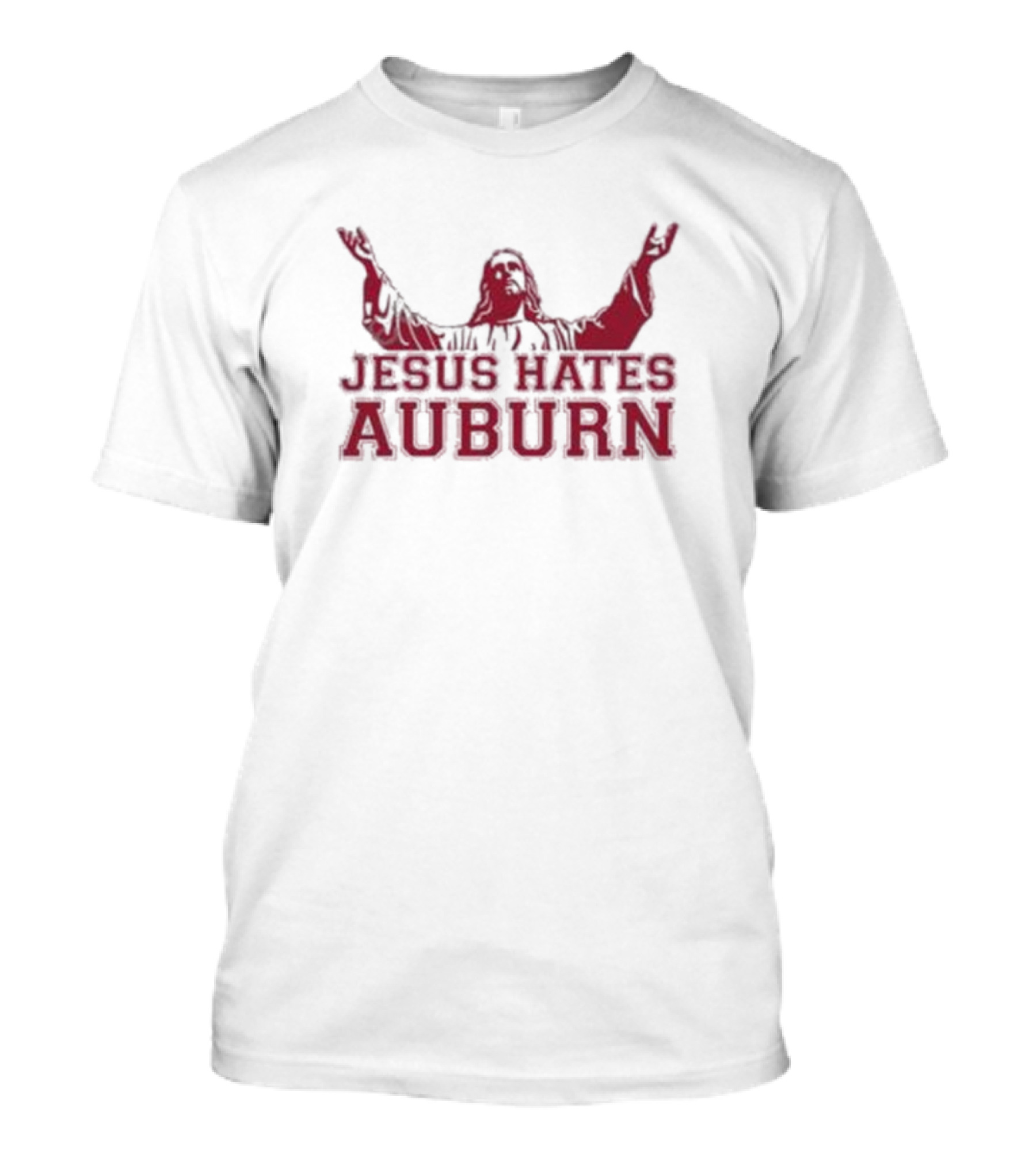 Duchesssexpert Jesus Hates Auburn Text With Red Jesus T-Shirt