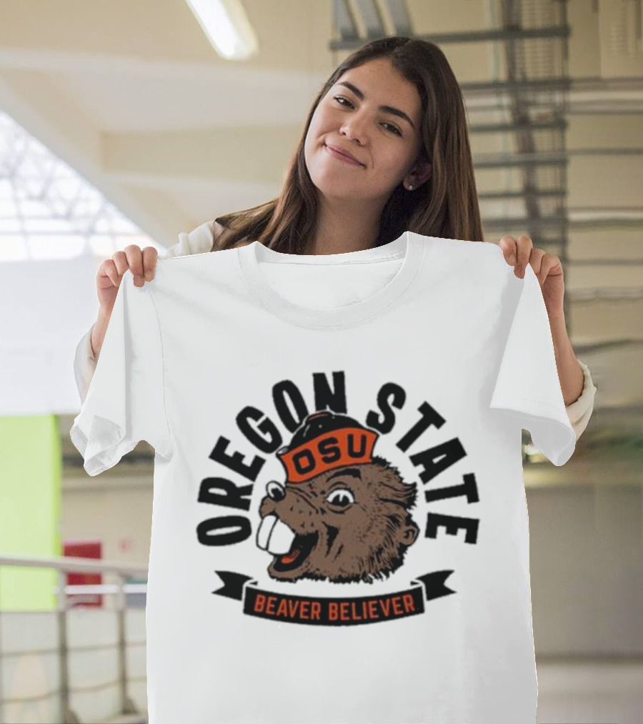 Oregon State OSU Beaver Believer Retro Mascot T-Shirt