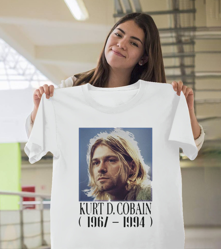 Vintage Kurt D. Cobain 1967-1994 Memorial Painting T-Shirt