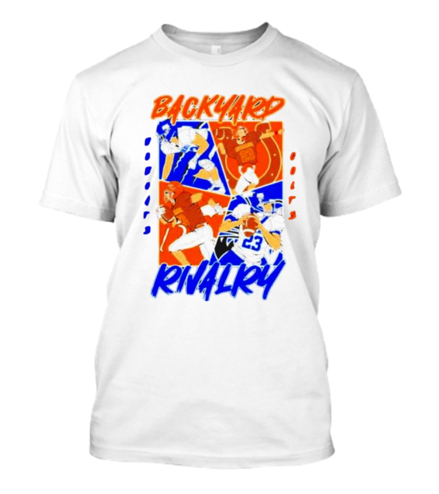 Backyard Rivalry Bobcats Colts Football Game Day Matchup T-Shirt