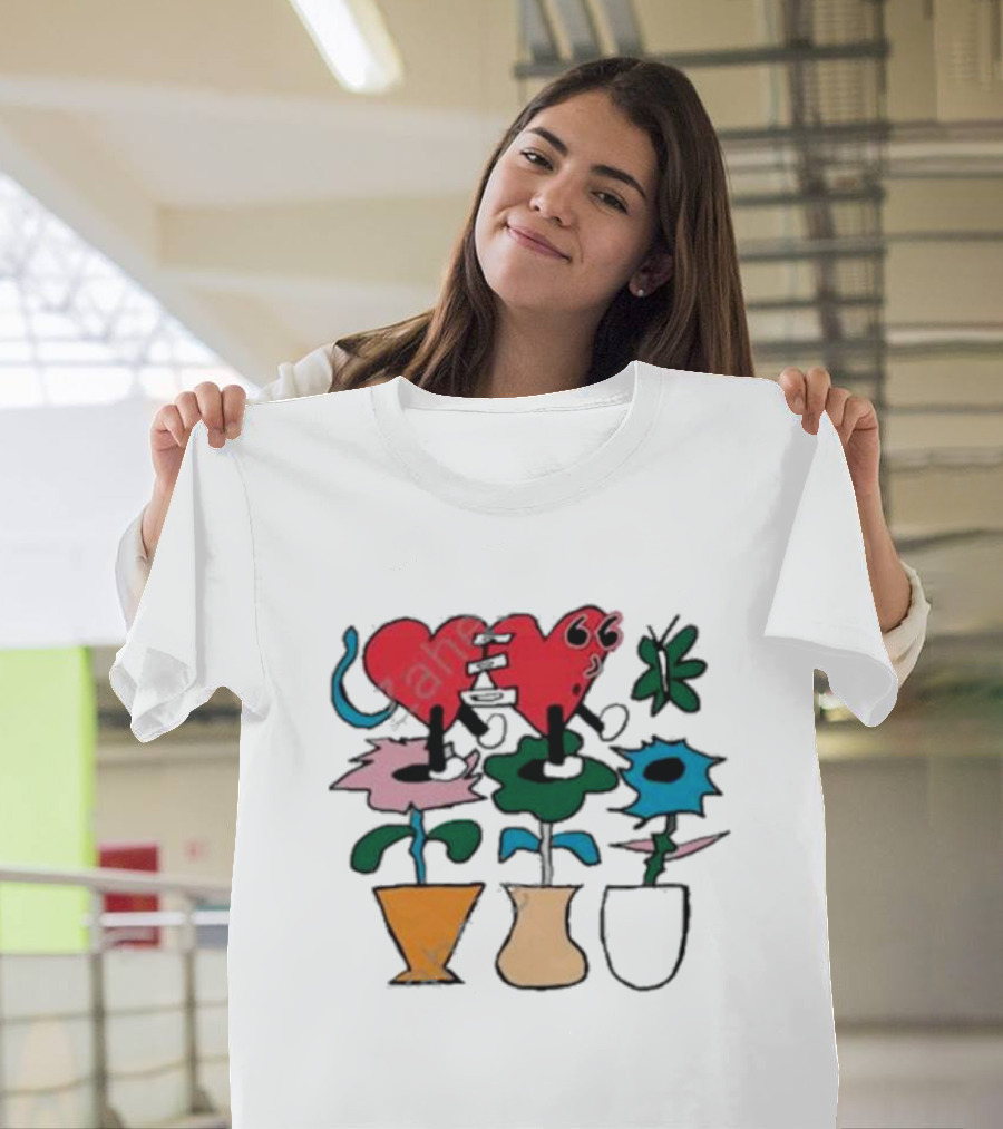 Knuckle Puck Losing What We Love New Red Heart Green Flowers Blue Blooms T-Shirt