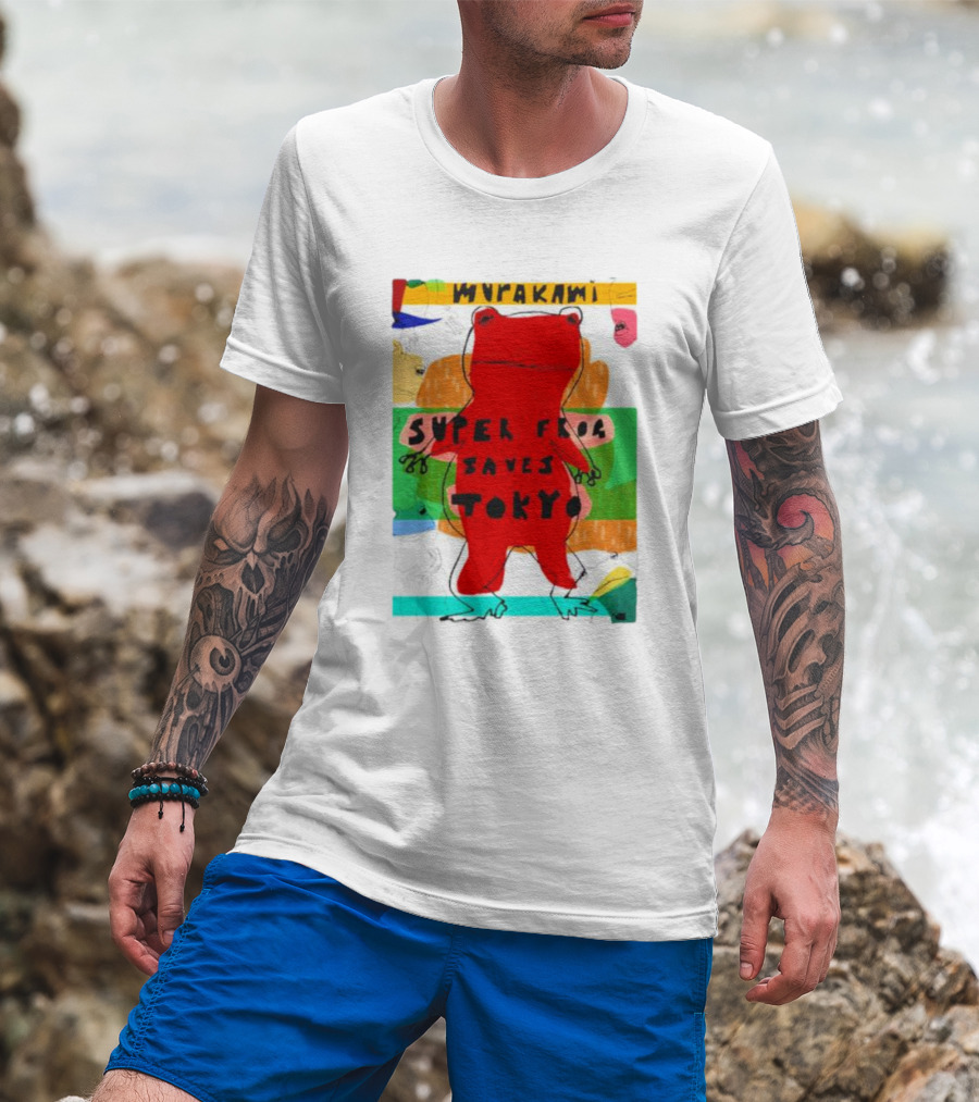 Super Frog Saves Tokyo Haruki Murakami T-Shirt