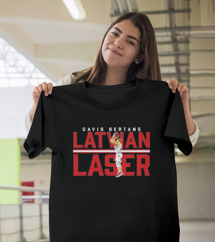 Davis Bertans Latvian Laser Basketball Player T-Shirt