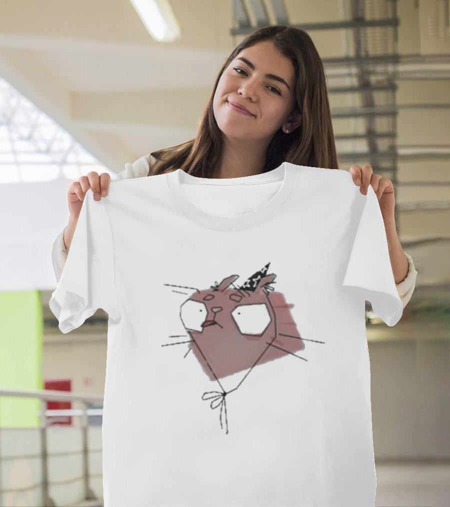 Soe Gschwind Wizardcat Heavyweight Red Cat with Wizard Hat T-Shirt