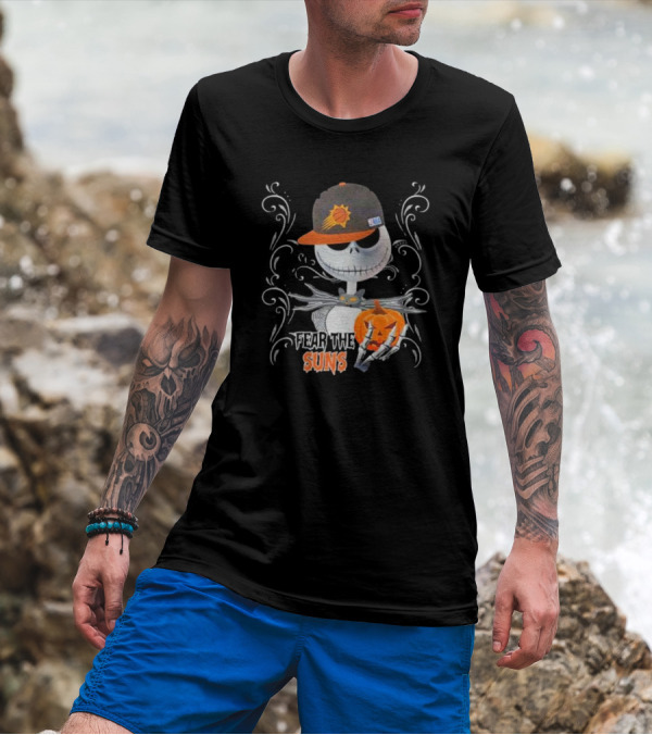 Jack Skellington Fear The Phoenix Suns Pumpkin Halloween T-Shirt