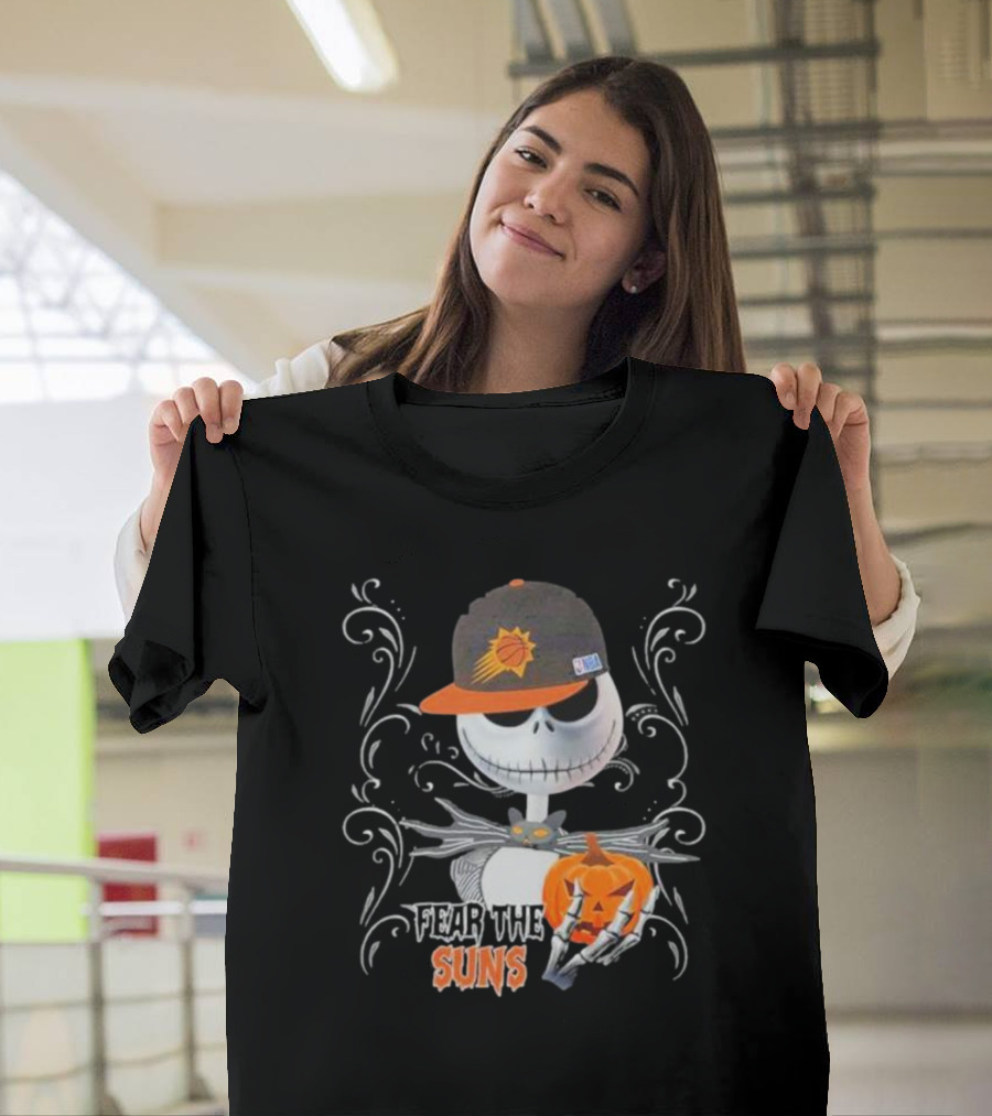 Jack Skellington Fear the Phoenix Suns Pumpkin Halloween T-Shirt