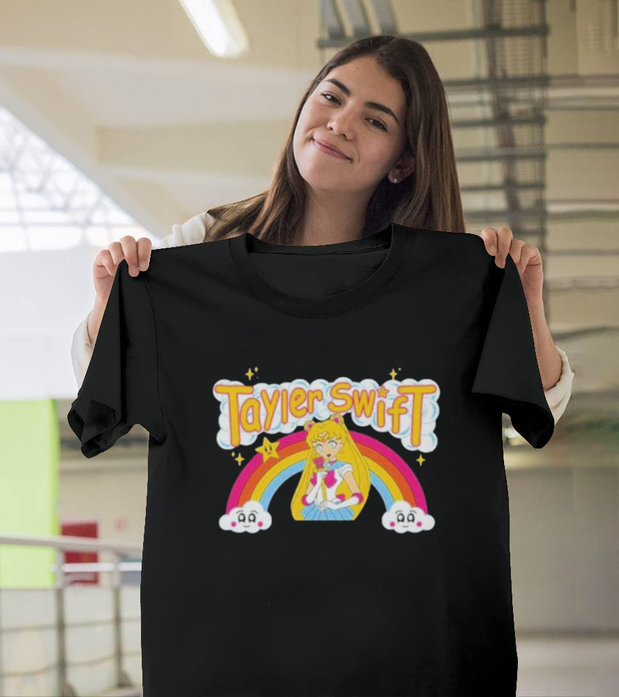 Tayler Swift Lxix Sailor Moon Rainbow Clouds T-Shirt