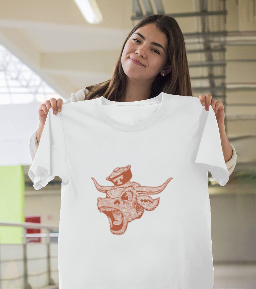 Texas Longhorns Vintage Bevo Logo Texas Orange Franklin T-Shirt