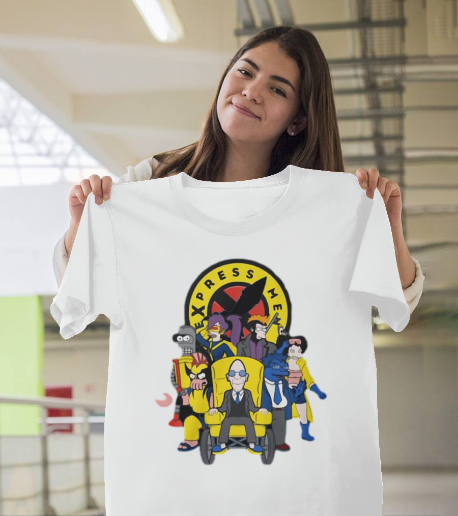 Express Men Futurama Meets X-Men Crossover Ensemble T-Shirt