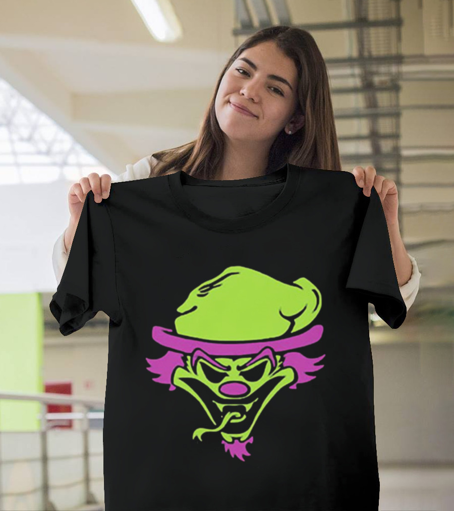 The Rock Insane Clown Posse Riddle Box Neon Face T-Shirt