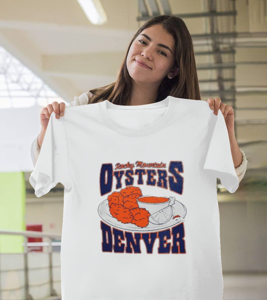 Rocky Mountain Oysters Denver Broncos NFL X Guy Fieri Flavortown Homage Gray Tri-Blend T-Shirt