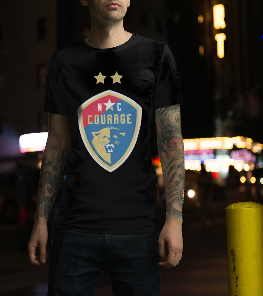 NC Courage Logo Two Stars T-Shirt