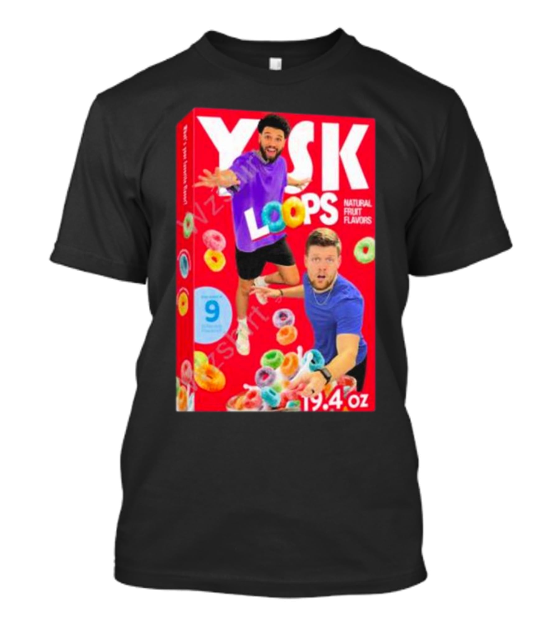 Ysk Loops Cereal Box You Should Know Podcast Natural Fruit Flavors T-Shirt