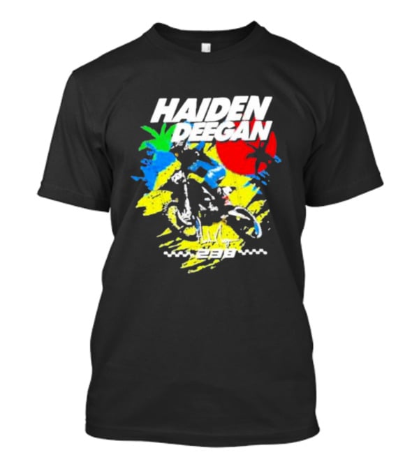 Haiden Deegan 38 Colorful Motocross Art With Sun And Palm Elements T-Shirt