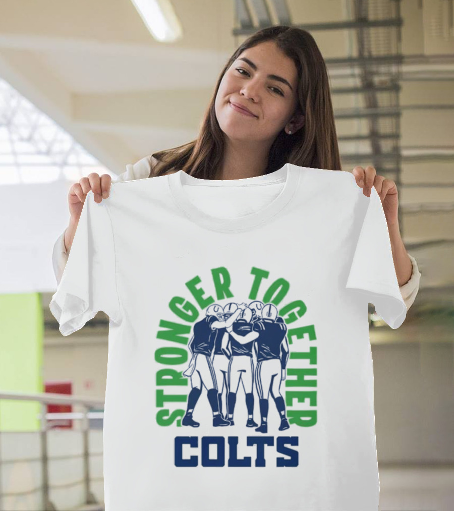 Stronger Together Colts Kicking The Stigma Homefield Cream Indianapolis Colts T-Shirt