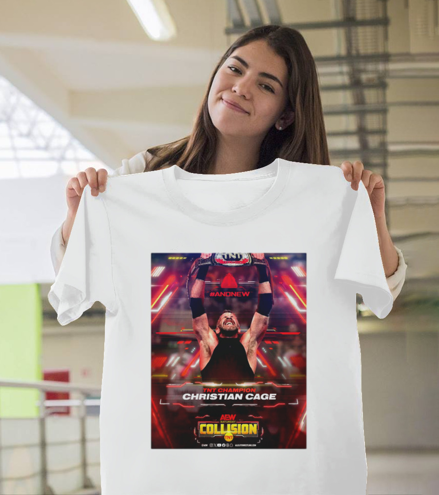 ANDNEW TNT Champion Christian Cage AEW Collision T-Shirt