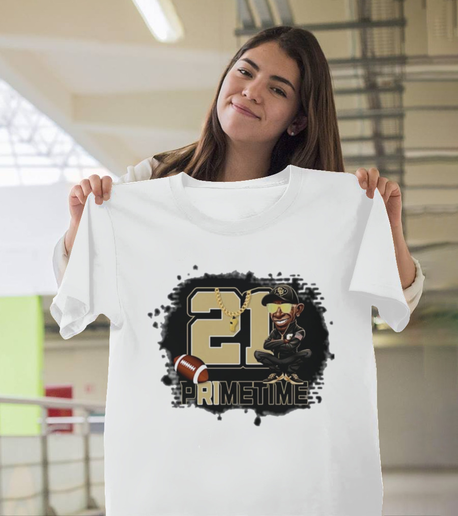 21 Prime Time Football Deion Sanders Coach Swea Mens Womens T-Shirt