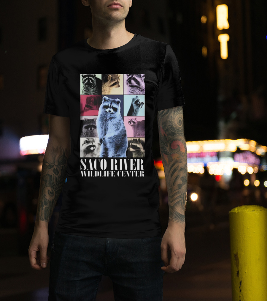 Saco River Wildlife Center Raccoon Collage The Eras Tour T-Shirt