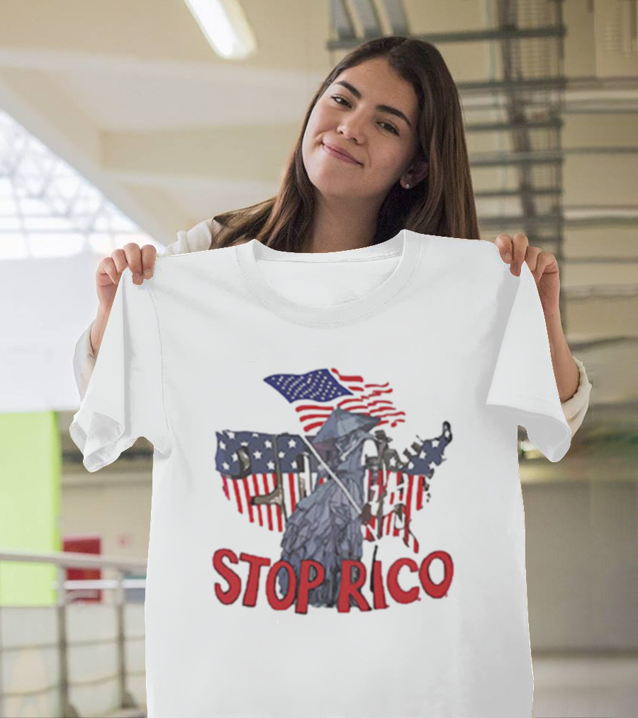Drake Stop Rico American Flag Grim Reaper T-Shirt