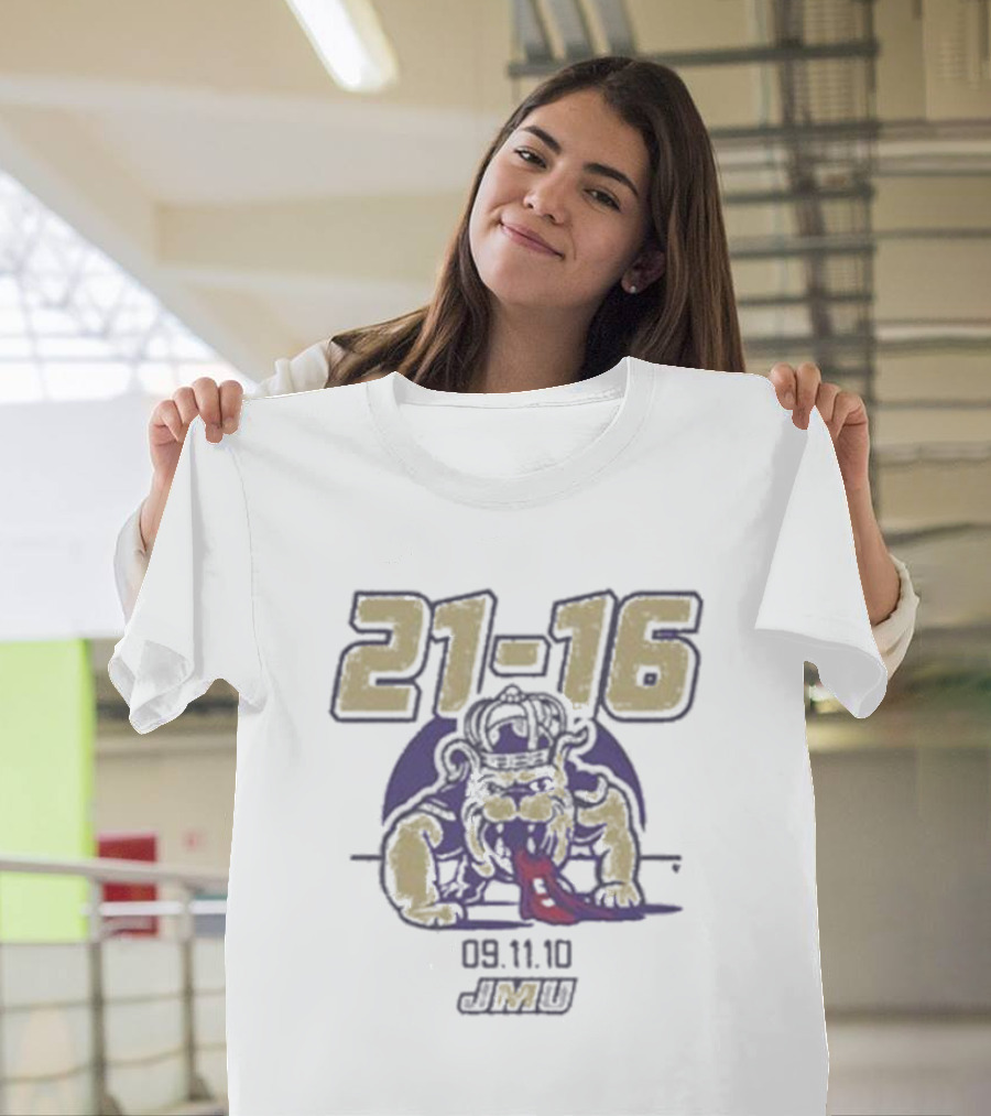 JMU 21-16 09.11.10 Football Dukes T-Shirt