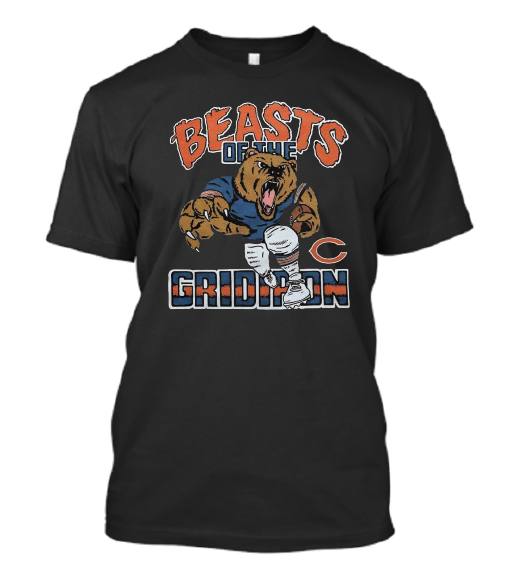 Chicago Bears Beasts Of The Gridiron Vintage Bear Mascot Football T-Shirt
