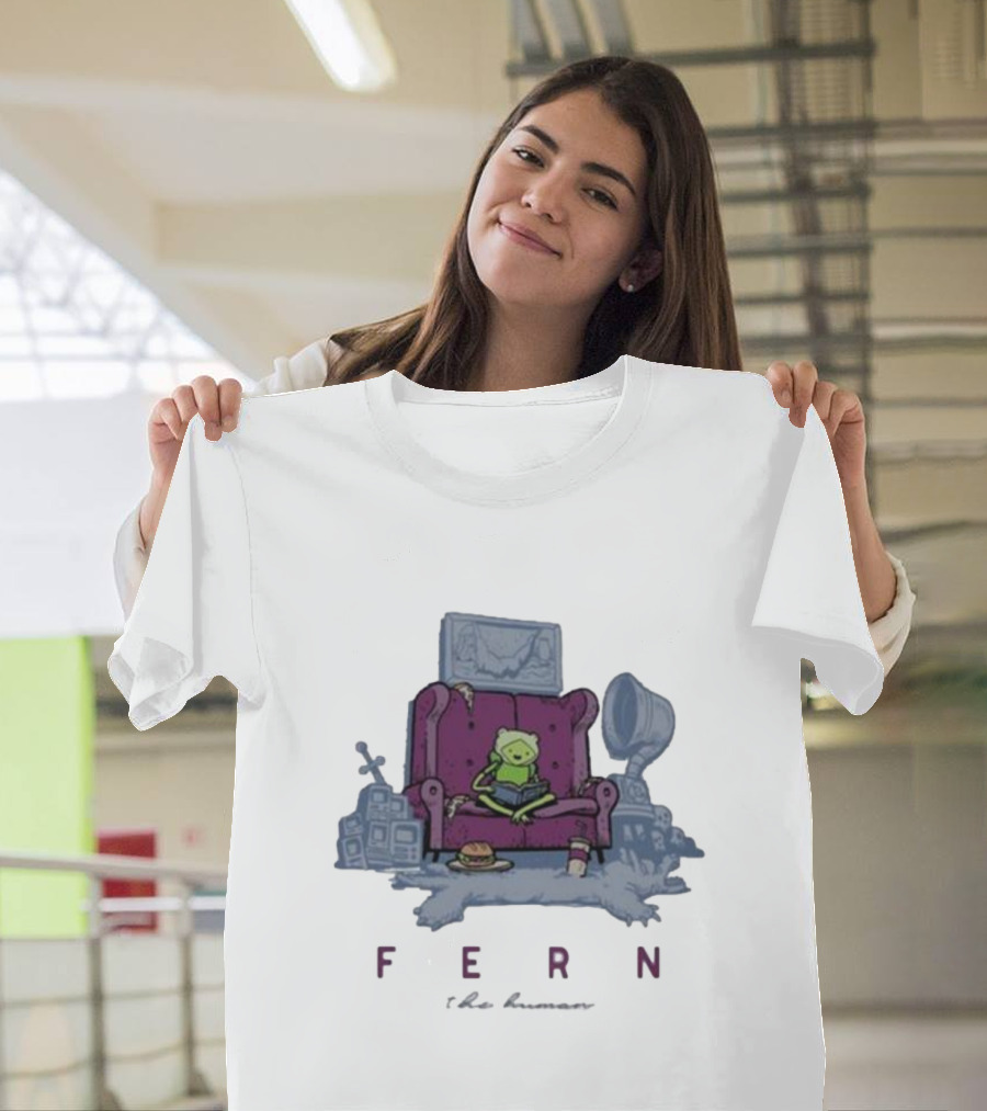 Fern The Human Adventure Time Sitting On Couch T-Shirt