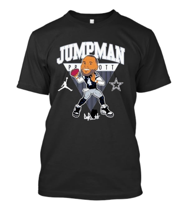 Jumpman Dak Prescott Dallas Cowboys Signature T-Shirt