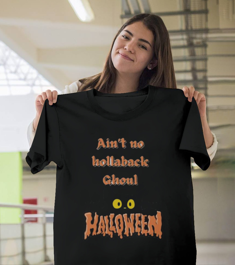 Ain’t No Hollaback Ghoul Black Cat Bats Halloween T-Shirt