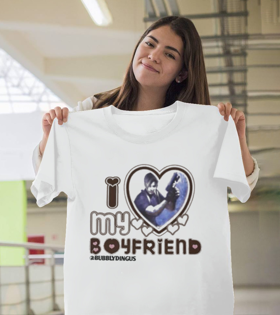 I Love My Zombie Boyfriend Resident Evil BUBBLYDINGUS T-Shirt
