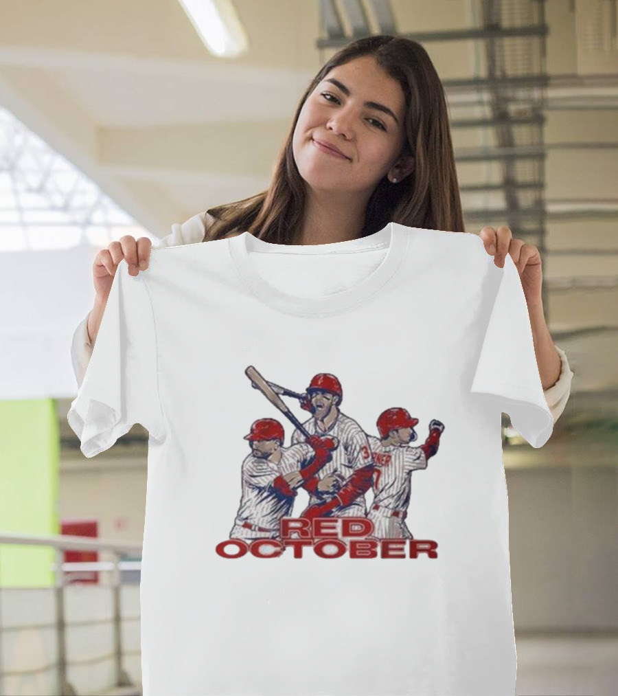 Philly Baseball Red October Trea's Version 3 Players T-Shirt